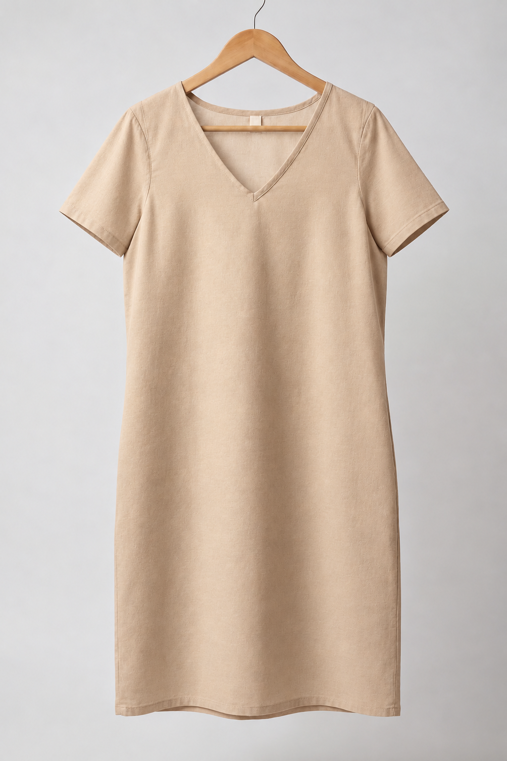 Neechy winter beige half sleeve cotton inner slip design on a wooden hanger