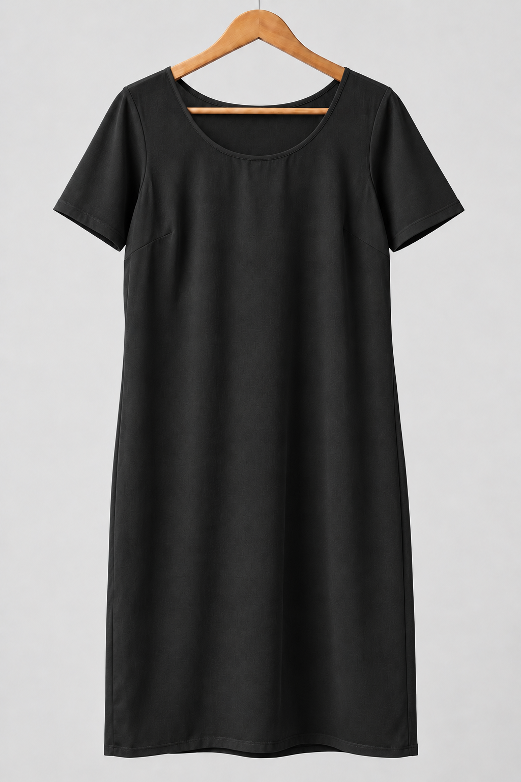Neechy winter black half sleeve cotton inner slip design on a wooden hanger